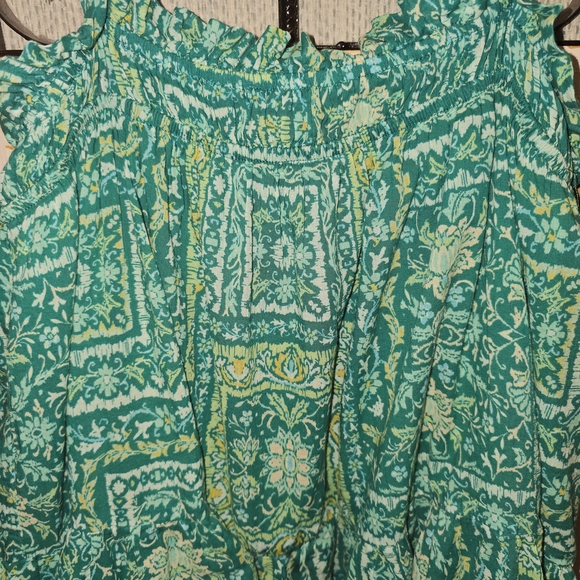 VICI Vibrant Green Patterned Sundress 100% Cotton - Picture 5 of 9